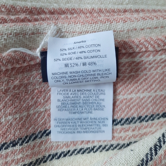 NWT Madewell Maui Stripe Silk Noil Cape Scarf - Picture 11 of 12